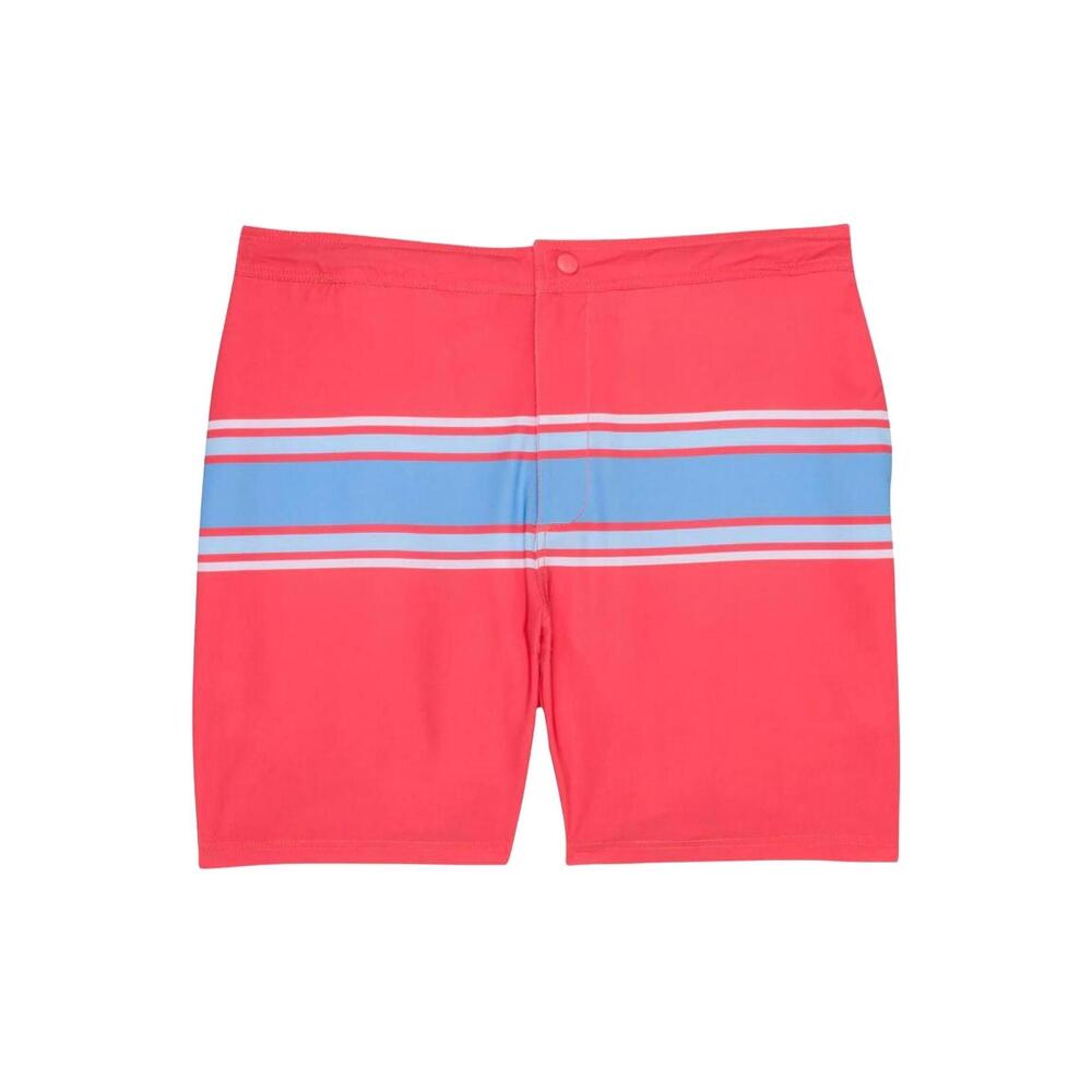 NEW GEN TEAL men's sandbar swim trunks in stripe